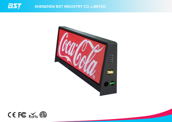 Écrans de la publicité de taxi de P5mm, résolution imperméable de point de l'affichage à LED de dessus du taxi IP65 192 x 64