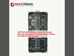 Écran LED intérieur 500*500/500*1000mm Moulé sous pression en aluminium P3.9 Écran de location Parfait pour la location intérieure et la scène