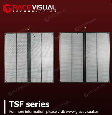 Écran LED transparent de pointe de la série TSF pour affichage de contenu haute résolution
