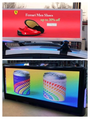 Affichage à LED en plein couleur P2.5 Taxi Top Exposition extérieure haute luminosité 3000nits Écran LED dans le jour et la nuit