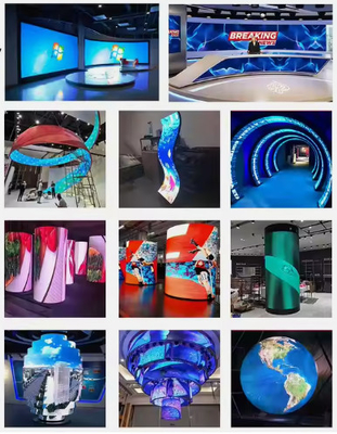 Écrans LED publicitaires accrocheurs à l'œil sur le mur vidéo LED incurvé P4