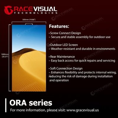 7680Hz ultra-haute fréquence de rafraîchissement Panneau LED de location pour la série ORA Disponible en 500 × 1000 mm et 500 × 500 mm