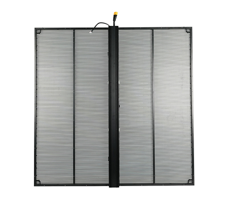 Écran LED transparent de la série TSF P3.9-7.8mm   1000x1000mm, taux de rafraîchissement élevé 3840Hz, installation fixe personnalisable à l'intérieur, cadre en aluminium