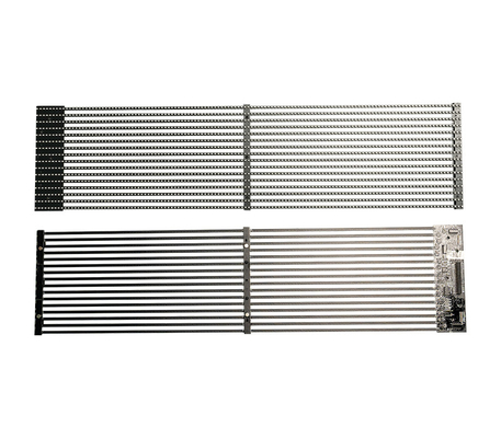 Écran LED transparent de la série TSF P3.9-7.8mm   1000x1000mm, taux de rafraîchissement élevé 3840Hz, installation fixe personnalisable à l'intérieur, cadre en aluminium