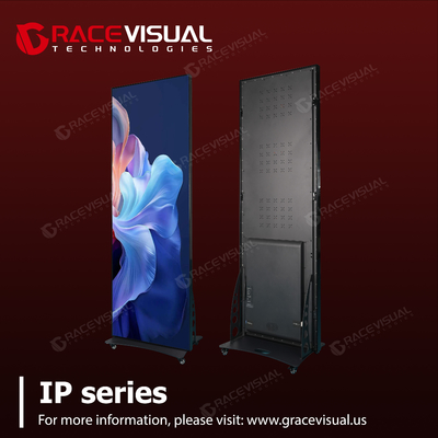 Série IP P2.5 Affichage d'affichage LED intérieur 640×1920 mm Une solution d'affichage polyvalente avec une échelle gris 16 bits et une base de roue mobile