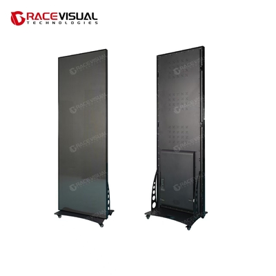 Affiche LED d'intérieur P2.5 premium   640×1920 mm Affichage ultra-mince avec couleur 16 bits, rafraîchissement 7680Hz et support mobile pour une signalisation numérique élégante