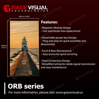 Écran LED de location extérieur professionnel ORB Série P3.91 - Solution haute performance avec une luminance de 4500 nits | Taux de rafraîchissement ultra-fluide de 7680 Hz | Conception modulaire robuste de 500 × 1000 mm