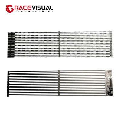 GRACEVISUAL TS-F : Écran intelligent transparent ultra-mince Haute luminosité (600~5500 nits) et haute transparence, clair en toute lumière. Panneau en aluminium ultra-léger (7 kg), maintenance avant/arrière pour une installation facile.