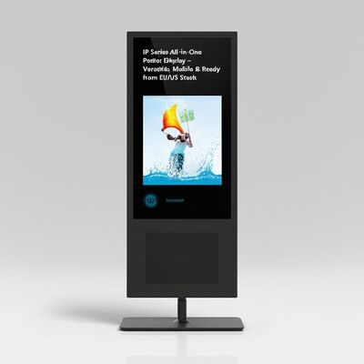 Affichage d'affiche LED de la série IP avec hauteur de pixel P1.86mm, haut-parleur intégré et taux de rafraîchissement 3840Hz pour la publicité en intérieur