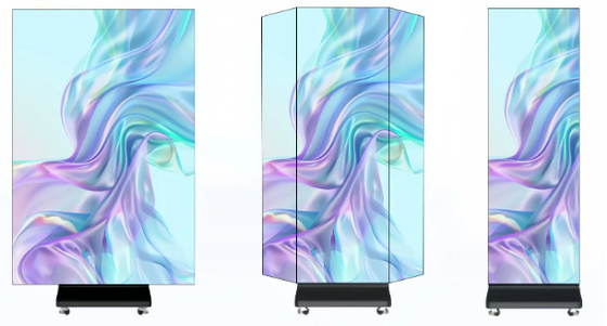 Panneau d'affichage LED triple pliable : Portable, sans couture et brillant